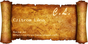 Czitrom Léna névjegykártya